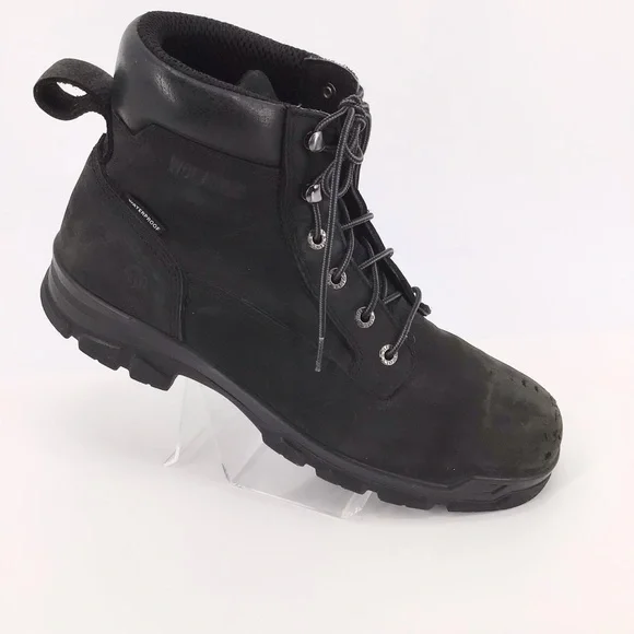 Wolverine Boots: Men's W10908 Black Composite Toe Waterproof Boots Size 13EW - Picture 11 of 13